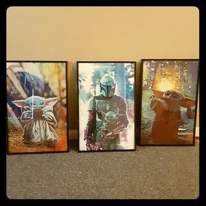 Baby yoda poster set